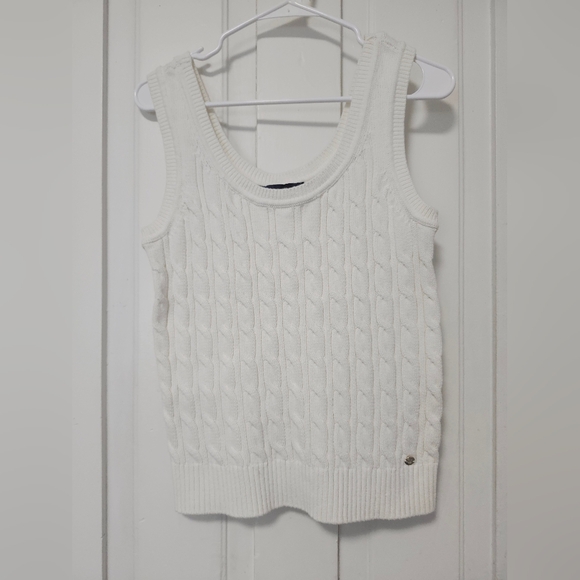 Tommy Hilfiger Tops - White Cable Knit Tank Top